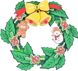 Woodcraft drvene 3D puzzle božićni vijenac