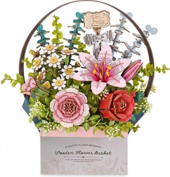 RoboTime 3D drvena slagalica Cvjetna Košarica