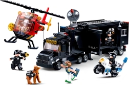 SLUBAN policija SWAT mobilna baza s helikopterom i motorom