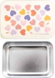 A Little Lovely Company stainless steel snack box with hearts