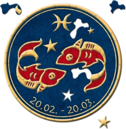 Okrugle puzzle zodijak: Ribe 33 dijelova