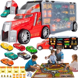 Kamion s autićima, set od 23 dijela