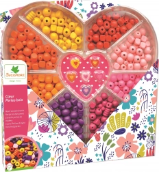 Drvene perlice u srcolikoj spremnoj kutijici