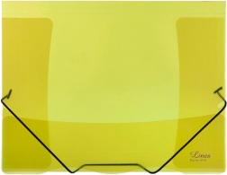 Prozirna mapa s gumicom Lines žuta