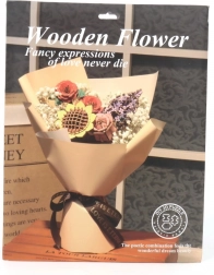 Drvena 3D sklopiva cvijet