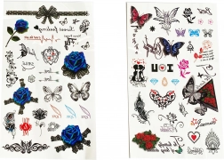 Privremene tetovaže naljepnice za djevojčice – mix motiva, arak 25 cm