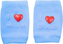 Dječje štitnike za koljena s ABS NEW BABY I Love Mum & Dad – plave
