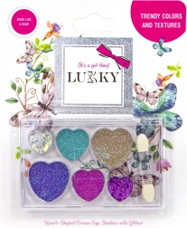 Kremaste sjenila za oči sa šljokicama i kistom za djecu