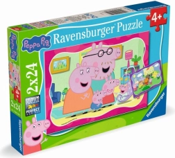 Puzzle Pepa Praščić 2×24 dijelova Ravensburger