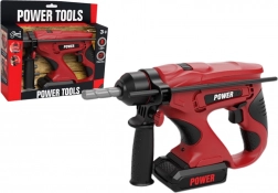 Dječja crvena bušilica na baterije s nastavcima