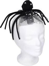 Karnevalna traka za kosu s crnim paukom