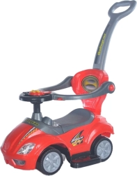 Dječje guralo s vodilicom 3u1 BABY MIX Mega Car crveno