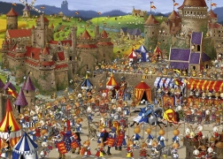 Puzzle HEYE 1000 dijelova – bitka zečeva (Ruyer)