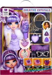 Lutka Rainbow High Creative Crystals Violet Willow – kreativni set za izradu kristalnih dodataka