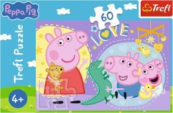 slagalica 60 dijelova sretno prase – Peppa Pig
