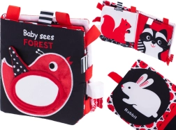 Kontrastna tekstilna knjiga za bebe Šuma