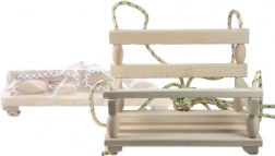 Drvena viseća ljuljačka za djecu, prirodna