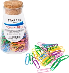 set šarenih spajalica za papir u dozi