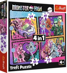 Puzzle 4u1 MONSTER HIGH Elektrizirajući dan