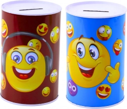 Metalna kasica Prase Emotikoni plava i smeđa