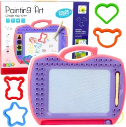 Magnetska ploča za crtanje s pečatima Ružičasta