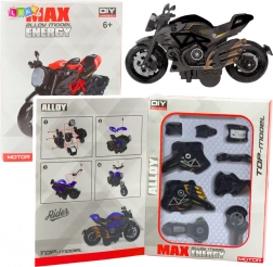 Metalni model motocikla za sastavljanje 1:14 crno‑zlatni