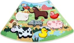 Drvene umetne slagalice Vesela farma – povezive