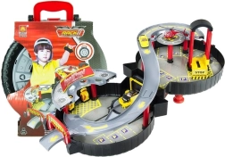 Dvoetažno parkiralište za aute u koferu u obliku kotača