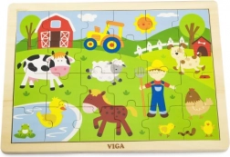 Viga drvene puzzle farma za djecu