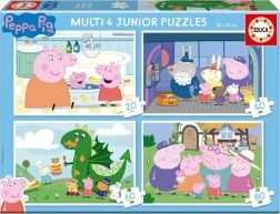 Puzzle Peppa Pig 4u1 (20, 40, 60, 80 dijelova) EDUCA