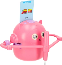 Interaktivni obrazovni robot za crtanje i pisanje – ružičasti set s karticama i flomasterima