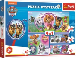 Puzzle s traženjem razlika Paw Patrol od Trefl 4u1