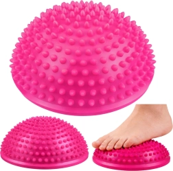 Senzorička balansna polukugla s masažnim izbočinama, ružičasta, 16 cm