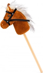 Scarlet ljuljajući konjić na štapu hobby horse – svijetlosmeđi