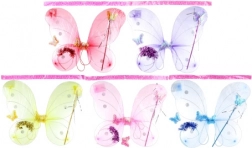 Leptirića krila sa šljokicama – set s obručem za kosu i čarobnim štapićem