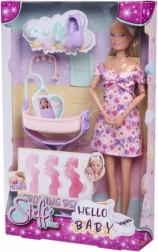 Lutka Steffi Love Hello Baby s rastućim trbuščićem i bebom