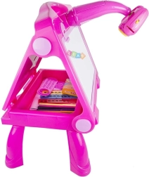 Ružičasta ploča s projektorom za crtanje i slikanje