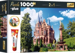Trefl set 2u1 puzzle Dvorac Drachenburg, Njemačka 1000 dijelova s ljepilom