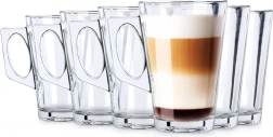 Čaše za latte s ručkom 255 ml – set 6 kom