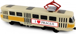 Metalna retro tramvaja PRAGUE T3 16 cm s povratnim pogonom