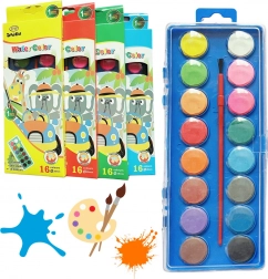 Školske akvarelne boje 16 boja s kistom
