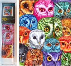 Mandala Dijamantna Mozaika 7D Sove Glave 1006610