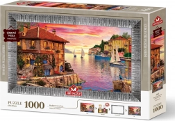 Puzzle s okvirom i ljepilom Mediteranska luka 1000 komada