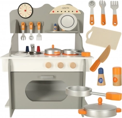 Drvena dječja kuhinjica s dodacima