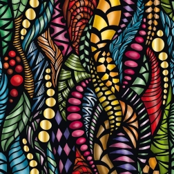 Kvadratne puzzle Curiosi Q Gold – uzorak I, 72 dijela