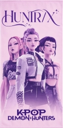 Children's quick-drying towel K-Pop Demon Hunters Huntrix 70 × 140 cm, purple