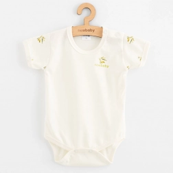 Dječji bodi od organskog pamuka NEW BABY Masline, kratki rukav