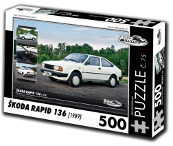 Puzzle Retro-automobili Škoda Rapid 136 (1988) – 500 dijelova