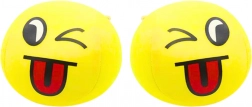 Meki žuti Emoji loptica 9 cm