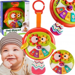 Woopie interaktivna igračka sova s klavirom i šuškavim repićem